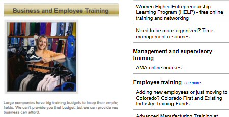 Click to see Grand Junction's Business and Employee Training page